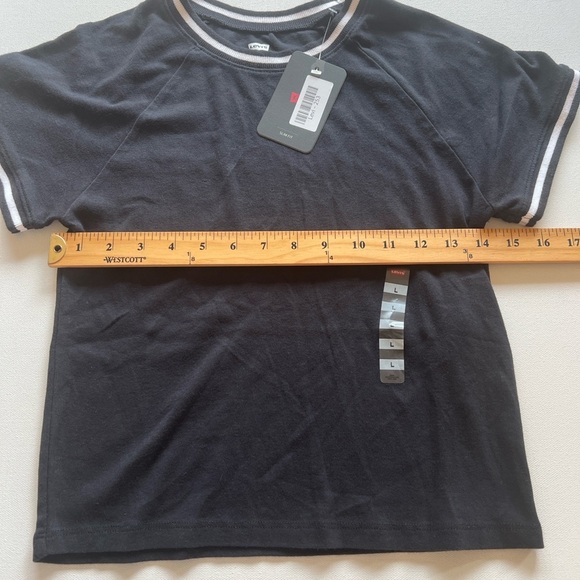 NWT Levi's Women ORACLE SHRUNKEN RINGER T-SHIRT Size Large  (E2) - Picture 3 of 5